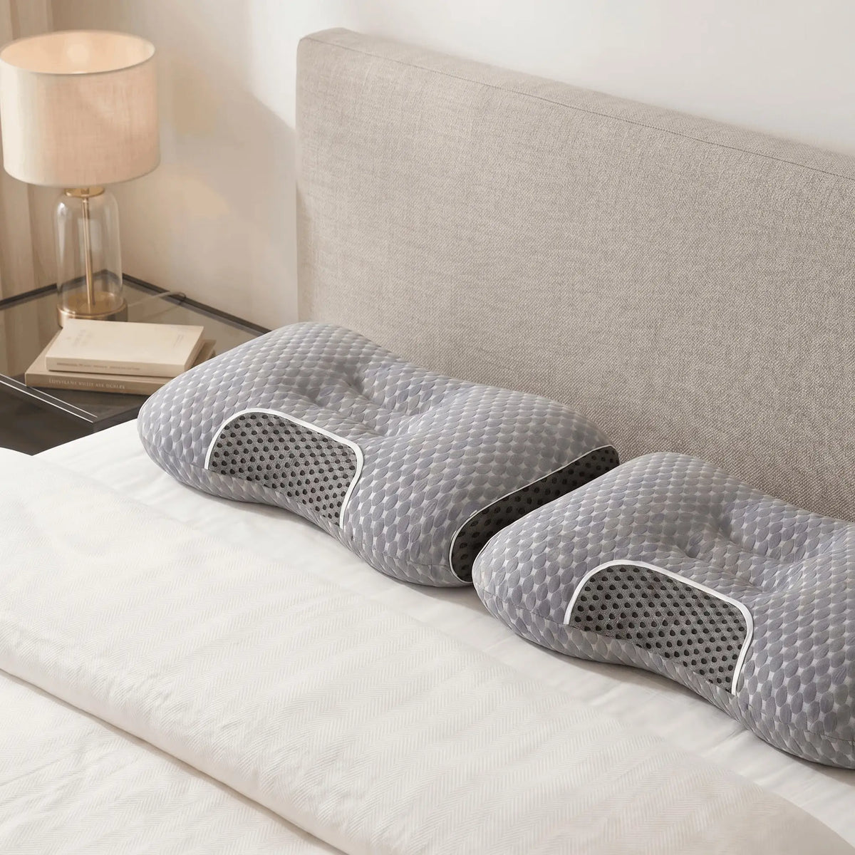 Ergonomic Neck Massage Pillow for Comfortable Sleep and Shoulder Support