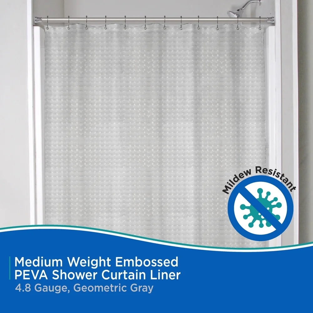 Geometric Pattern PEVA Waterproof Shower Curtain Liner Eco Friendly Machinewashable