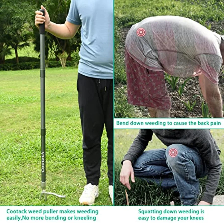 Stand Up Weed Puller With Long Handle For Back Saving Weeding In Beds Pathways And Between Plants Gardening Tool