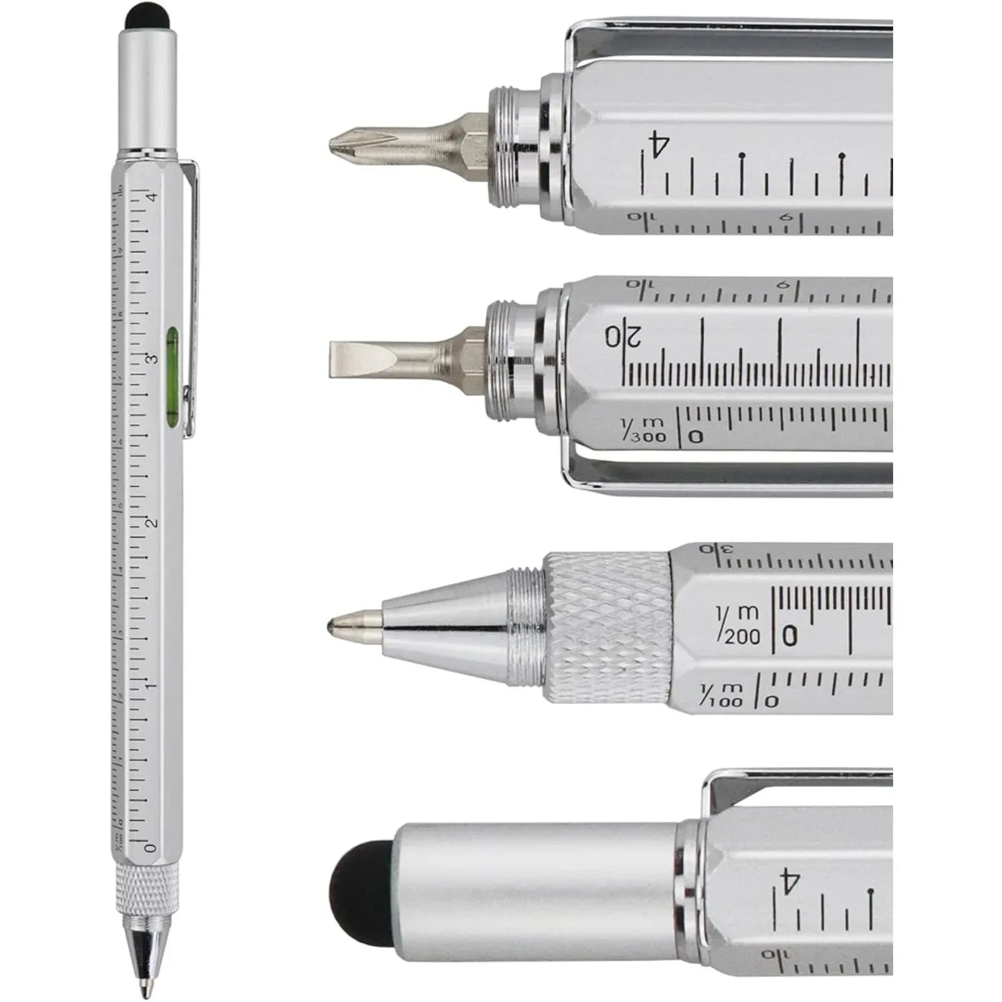 Multi Tool Pen Stylus With Ruler And Screwdriver For Tablets And Phones Everyday Carry