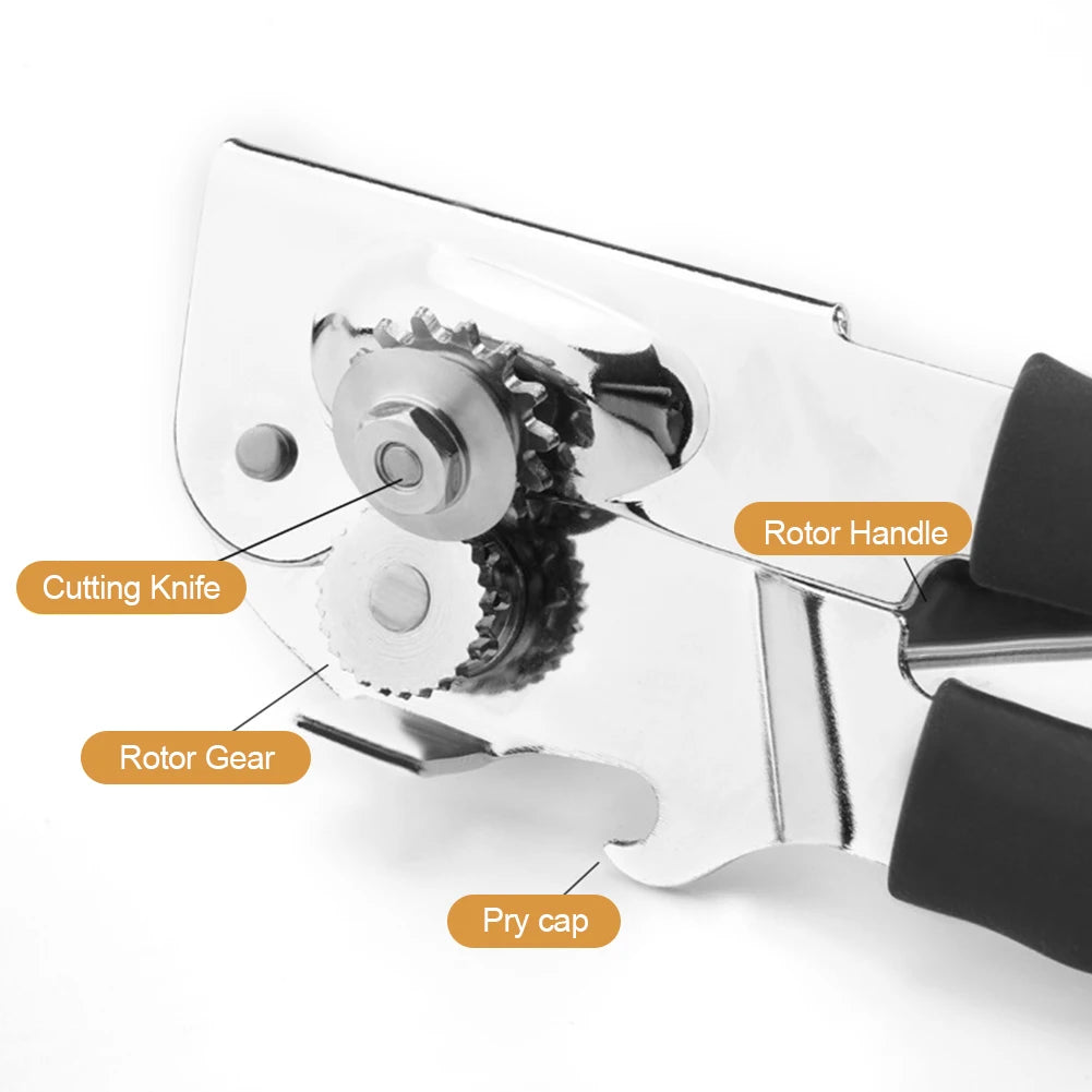 Shunmaii Stainless Steel Can Opener And Bottle Opener Commercial Grade For Kitchen Restaurant And Picnic Use
