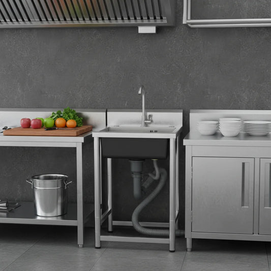 Commercial Restaurant Kitchen Sink Utility Sink Stainless Steel Multifunctional Freestanding Sink Free Standing Kitchen Sink