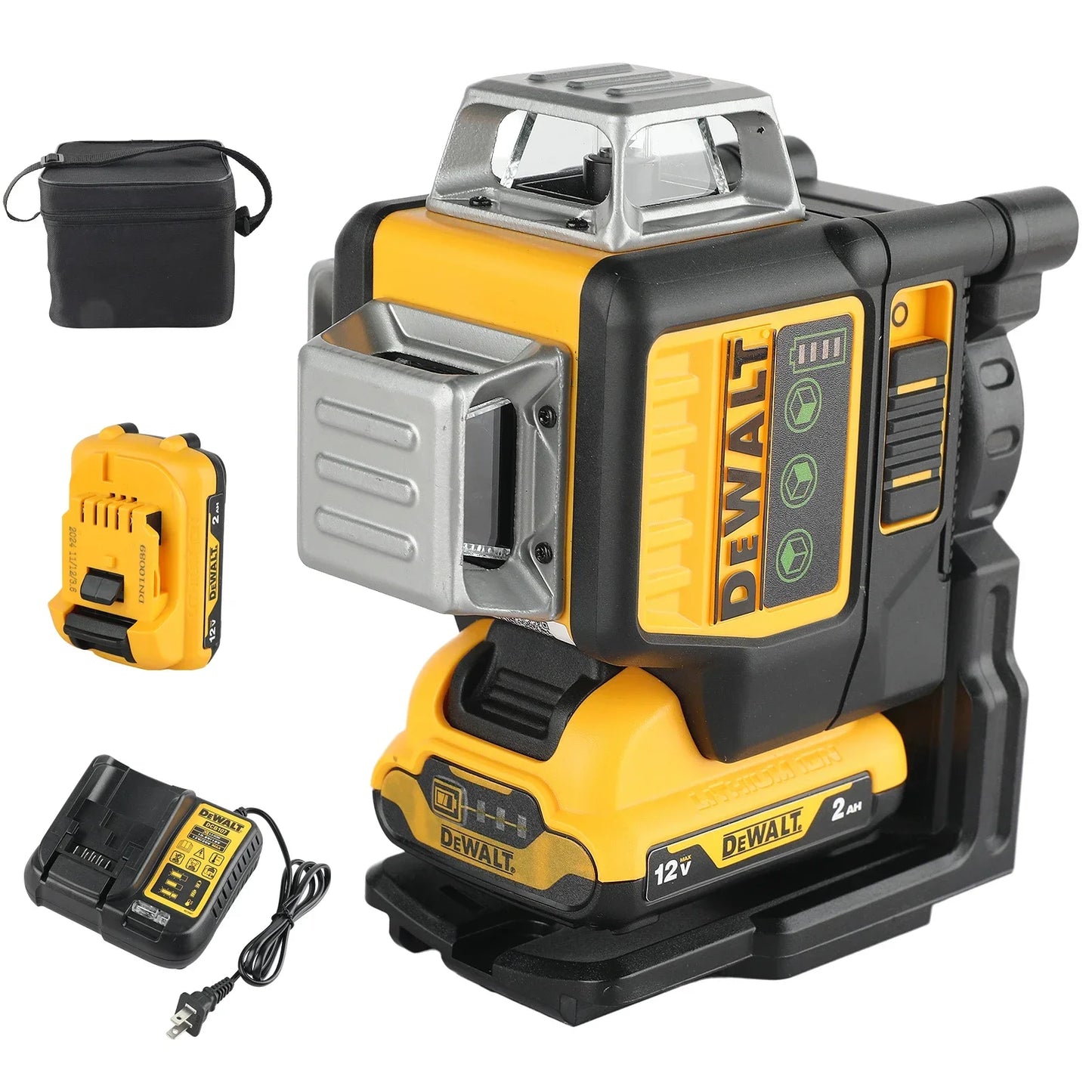 DEWALT DW089LG 12LineMeasurement 360Degree LaserLevelIndustrialGradeConstruction