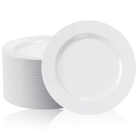 IndustrialStrength Premium BPA Free Disposable Plastic Dinner Plates For Parties