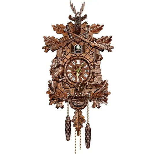 Cuckoo Wall Clock, German Traditional Black Forest Cuckoo Clock Style Cuckoo Clock for Living Room, Bedroom, Study, Office, Gift