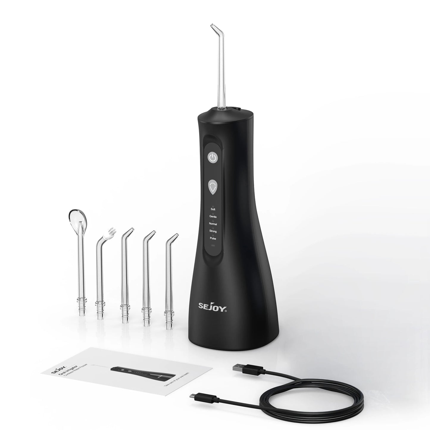 SEJOY Portable Water Flosser Irrigator With 5 Jet Tips