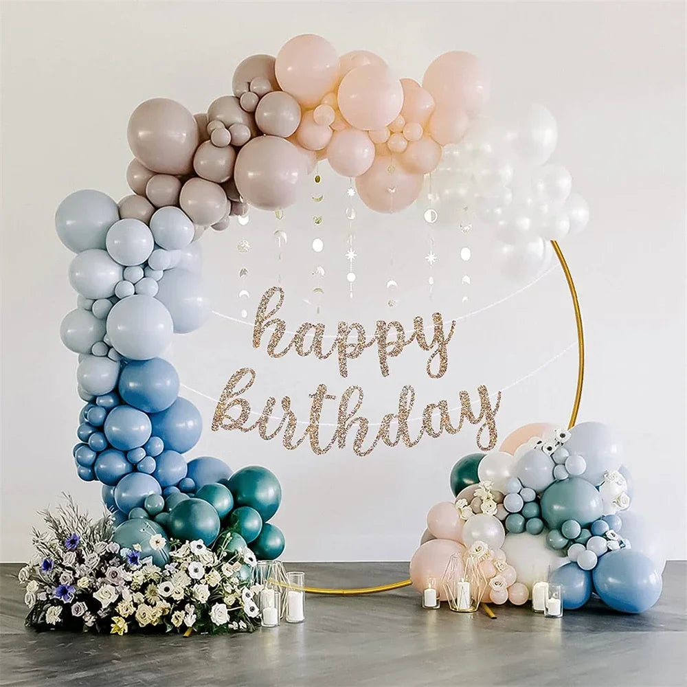 NONECN Circular Arch Balloon Stand for Garden Weddings Customizable 78.7 Inch Tall Backdrop for Photos