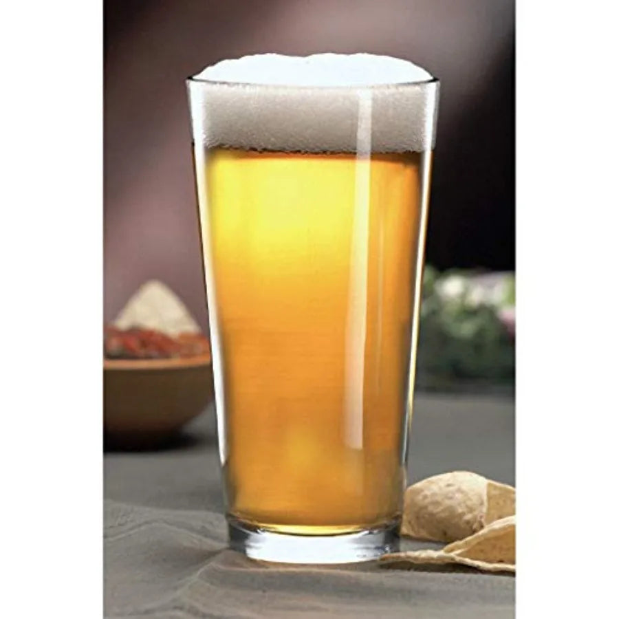 Durable Pint Glass With Reinforced DuraTuff Rim For Bars And Home Use Impact Resistant