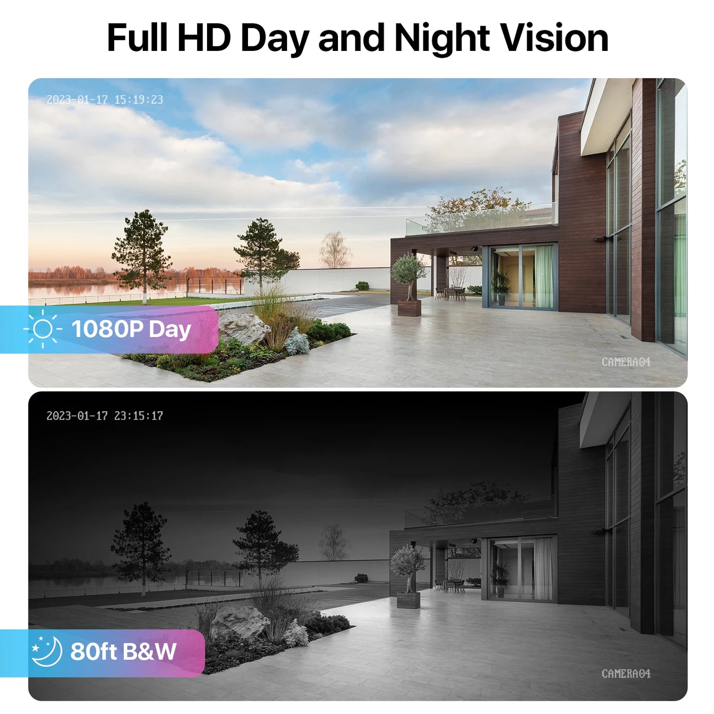 ZOSI 8CH 1080P Security Camera System With AI Vehicle Detection