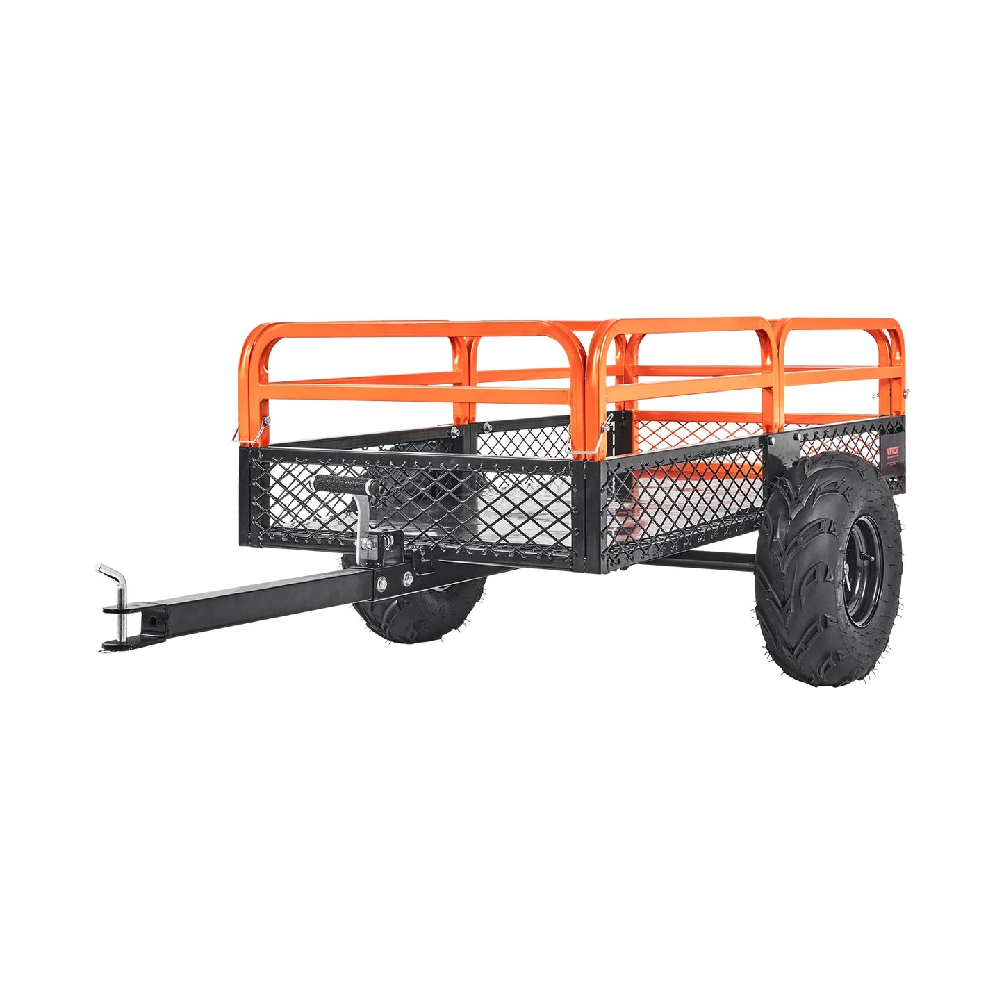 SucceBuy Heavy Duty ATV Dump Trailer Tow Behind Dump Cart 12 To 15 Cu Ft Capacity Q195 Steel