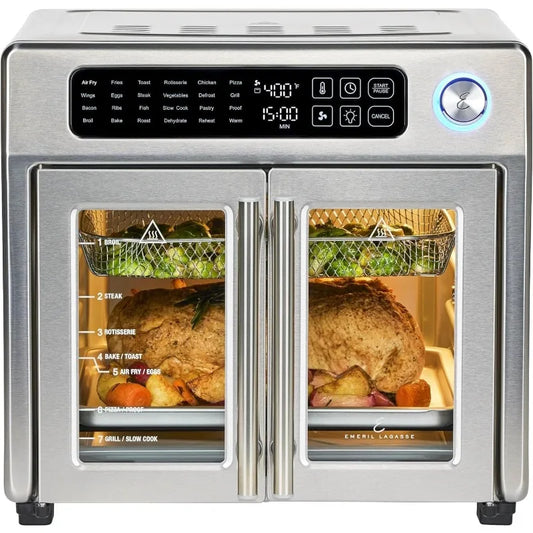French Door Air Fryer Toaster Oven Combo With 24 Functions