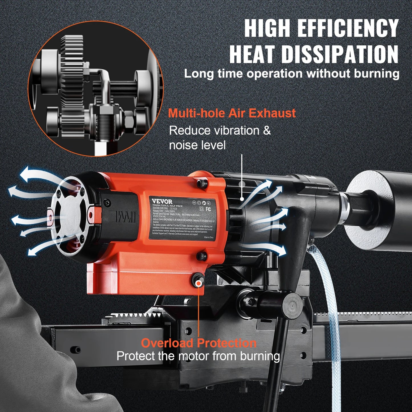 SucceBuy 3200W Wet Dry Diamond Core Drill Machine Industrial