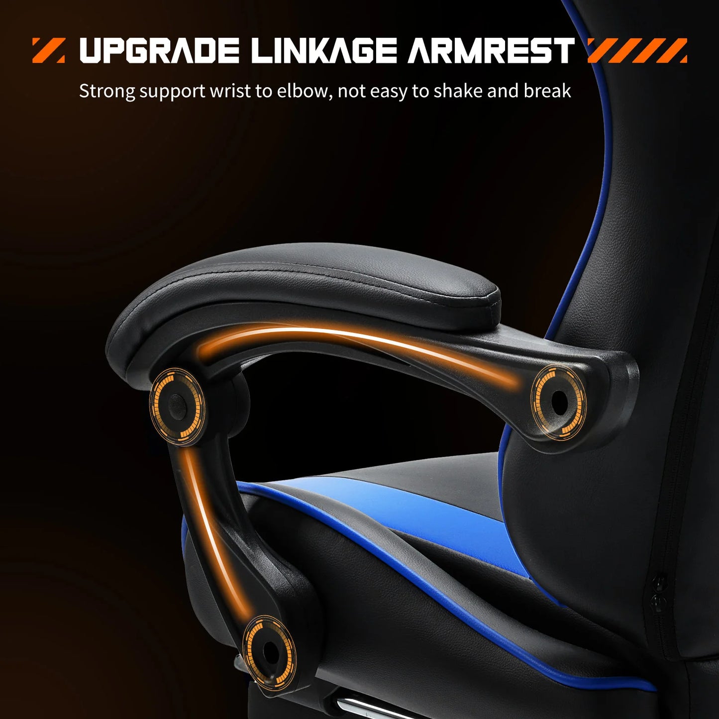 JHK Ergonomic Racing Gaming Chair Featuring Adjustable RemovableHeadrest LumbarSupport