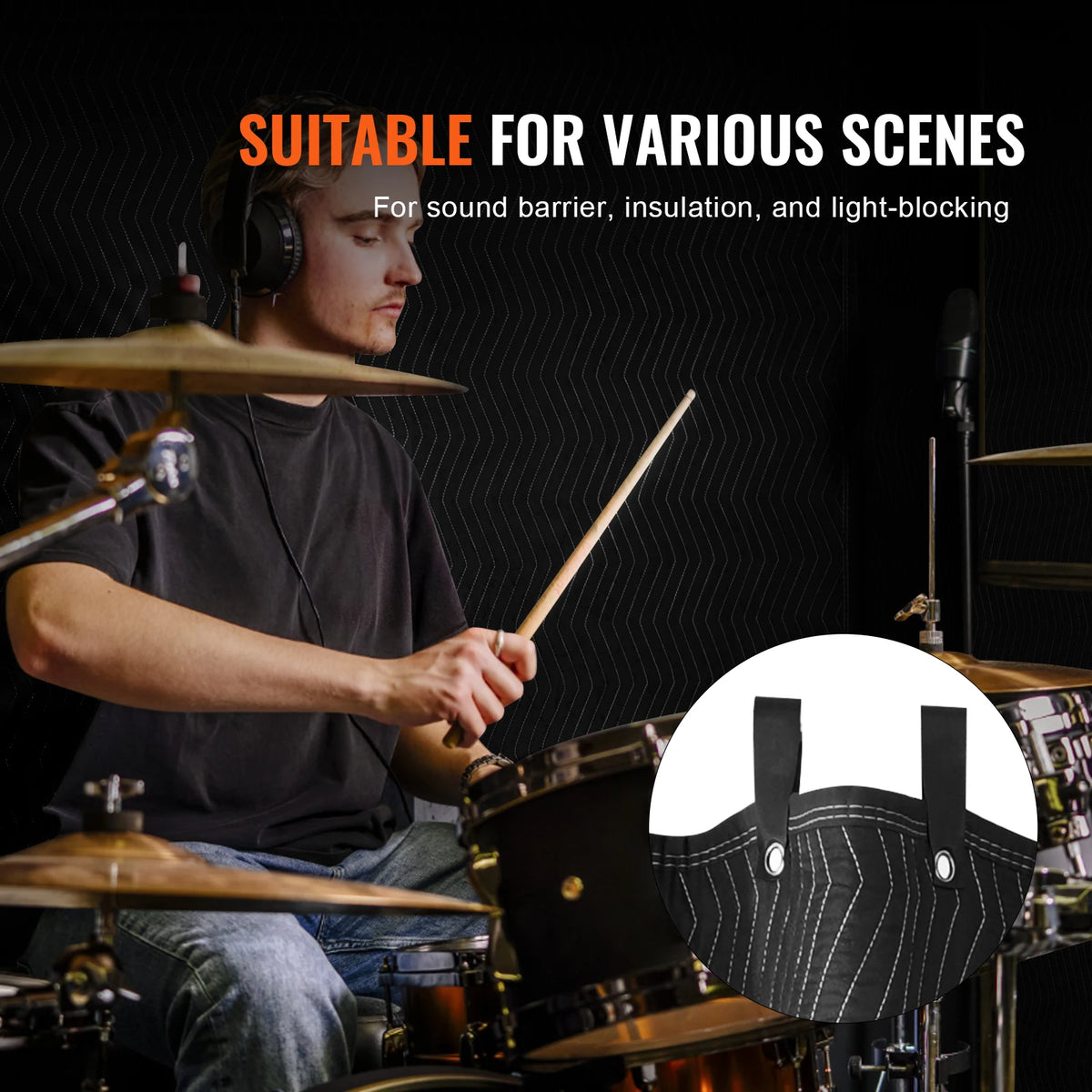 SucceBuy Acoustic Studio Sound Absorbing Blanket With Grommets