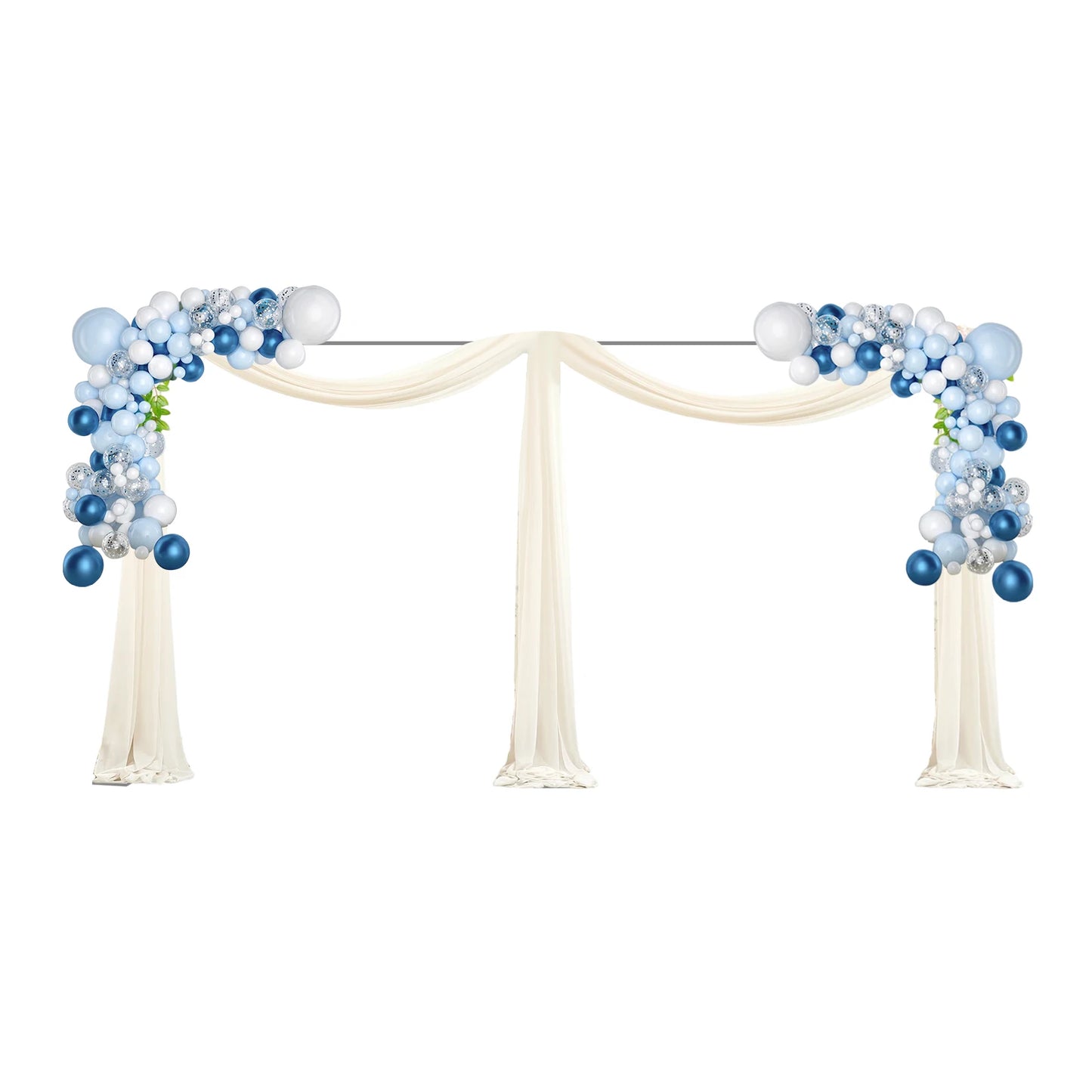 Heavy Duty Wedding Backdrop Stand Arch Frame For Stage 6m By 3m Galvanized Iron Free Standing With Three Bases