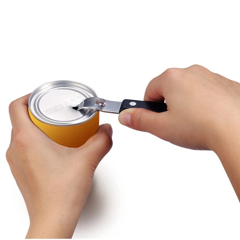 Manual Can Punch Bottle Opener Stainless Steel Dual Function Tool For Camping And Kitchen Travel