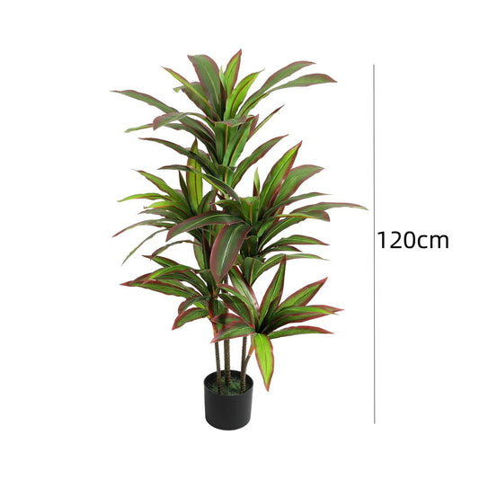 Artificial Dracaena Plant Indoor, 120cm/150cm Tall Decorative Fake Tree In Pot With Adjustable Branches And Leaves