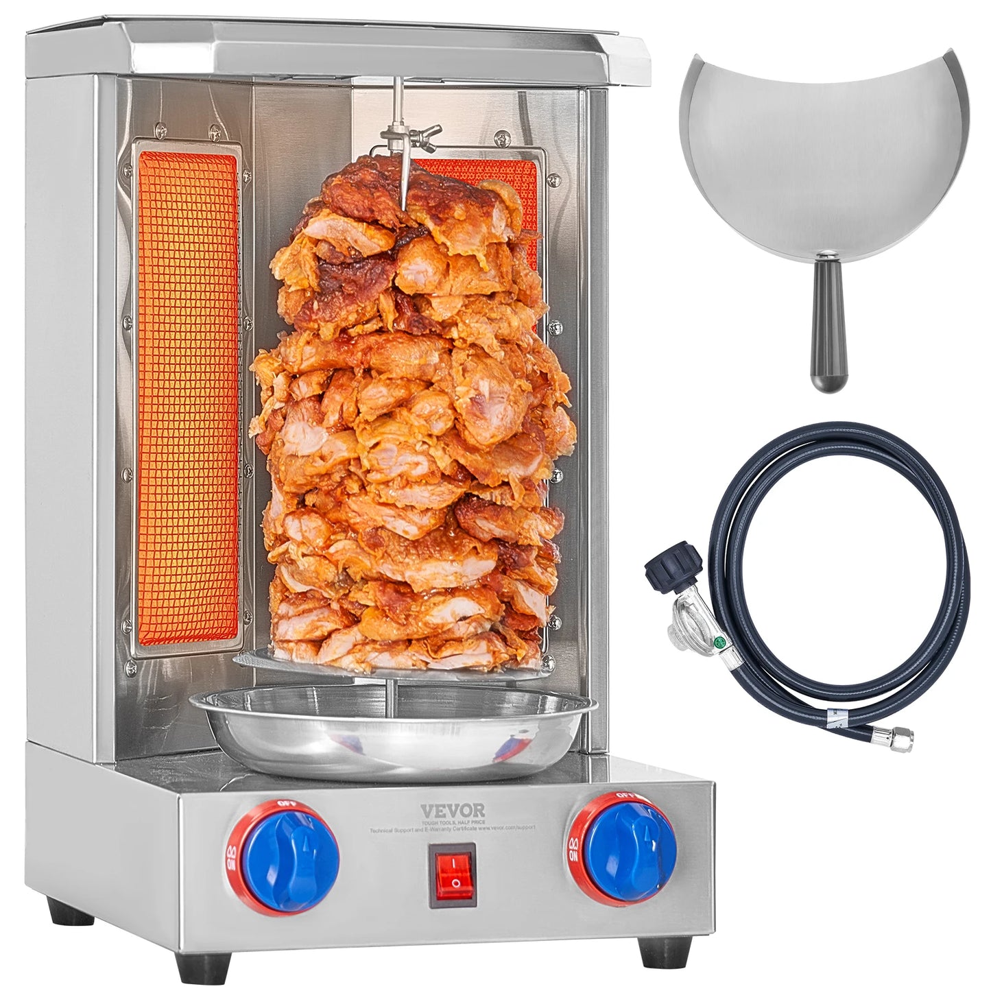 SucceBuy Shawarma Grill Machine Vertical Gas Doner Kebab Rotisserie