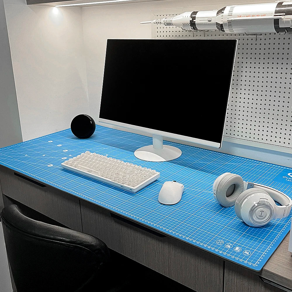 120x60cm PVC Cutting Mat, Double-Sided Precision-Cut Mat for Engraving, Sewing Crafts, Fabrics, Scrapbooking DIY Desk Mat Office