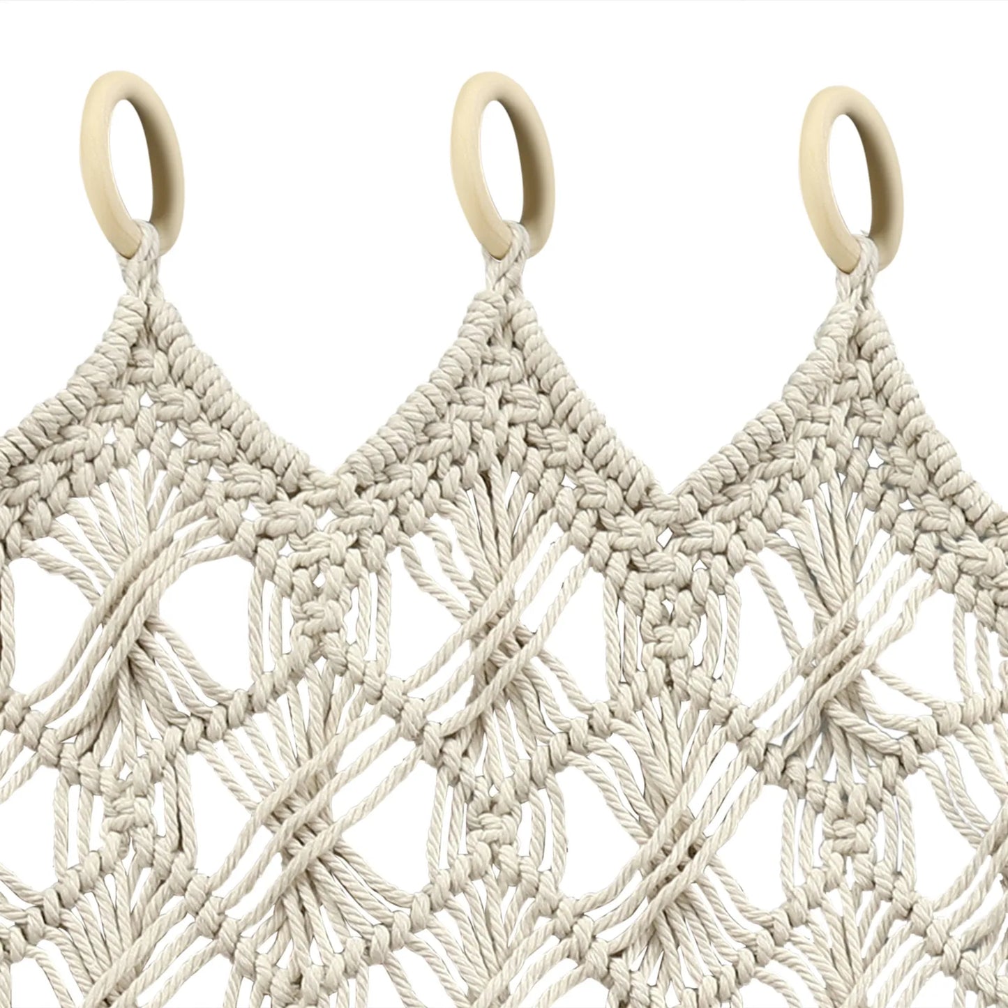 Bymaocar Boho Macrame Wall Hanging Tapestry Curtain Handmade For Living Room Decor