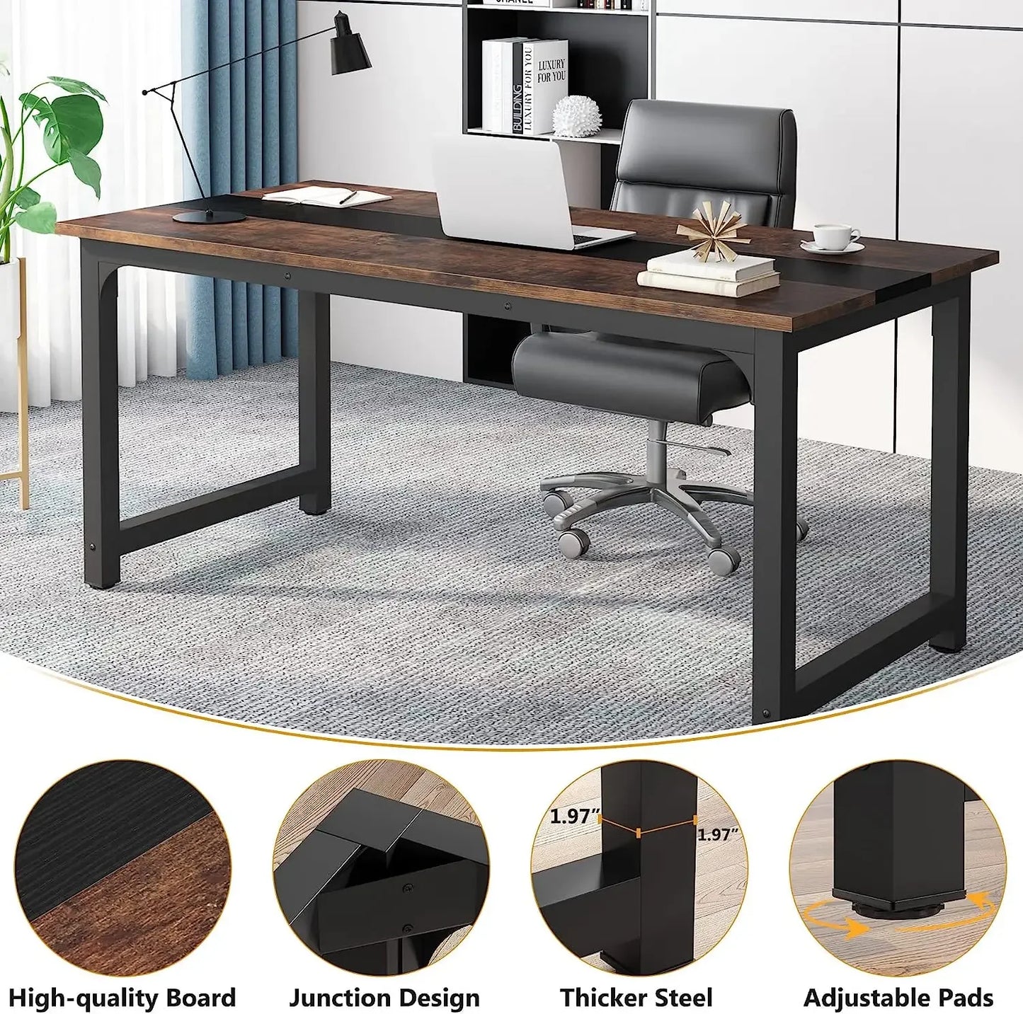 Tribesigns Ergonomic Modern Computer Desk For Home Office Organization