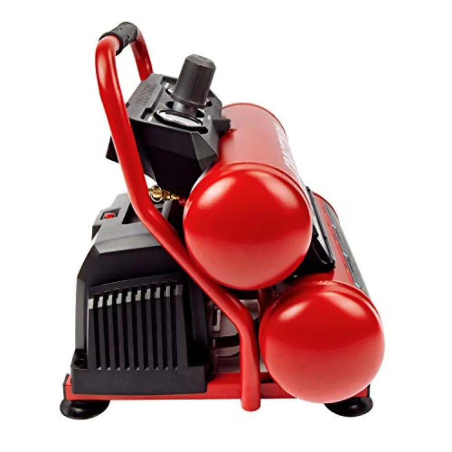 Oil Free Twin Tank Portable Air Compressor One Third HP Quiet For Tire Inflation Nailing Painting