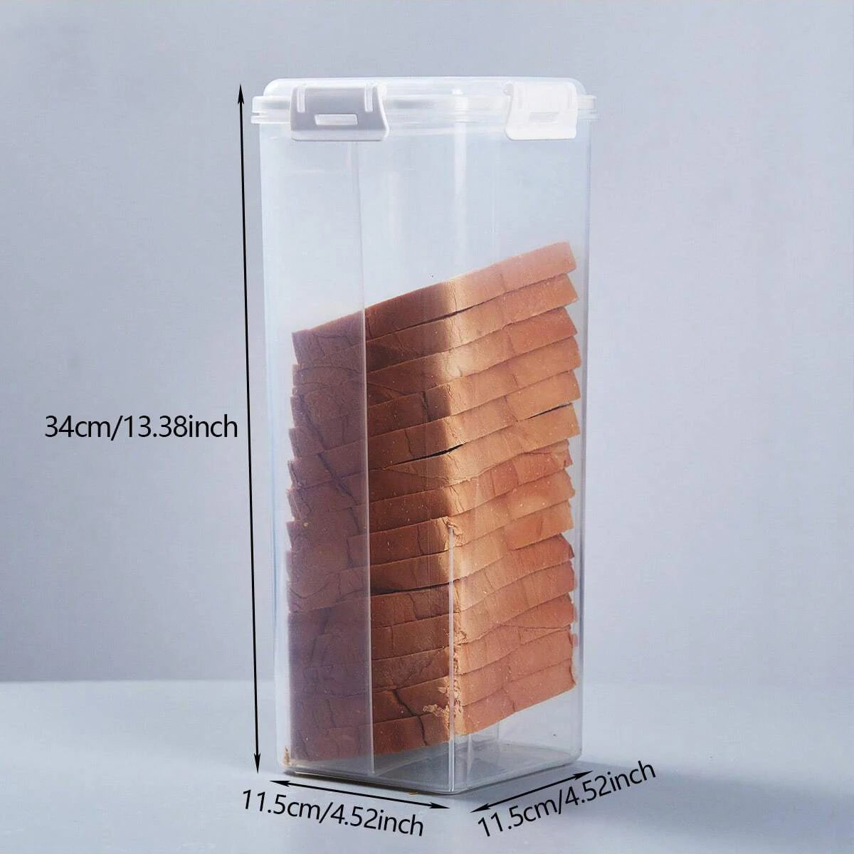 Clear Airtight Bread Box With Lid For Fresh Homemade Bread Transparent Countertop Storage Container