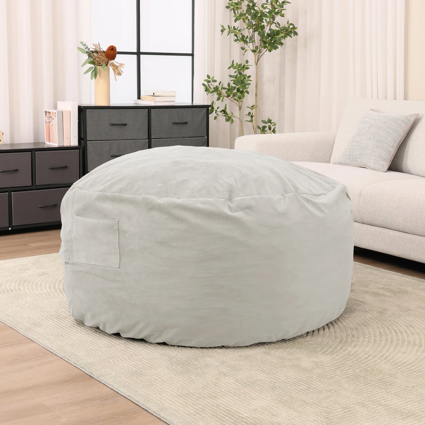 Oversized BeanBagChair For GamingAndReading With Removable Washable Cover Durability Assured