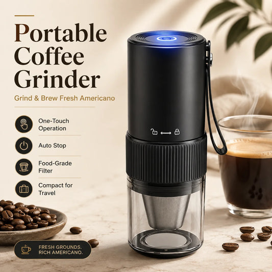 Portable Electric Burr Coffee Grinder With Over Ten Grind Levels