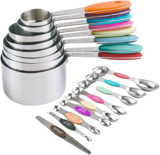 Professional Stainless Steel Measuring Cups And Spoons Set For Baking