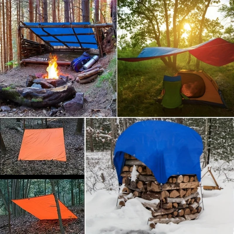 Heavy Duty Double Sided Waterproof PE Tarp With Reinforced Grommets