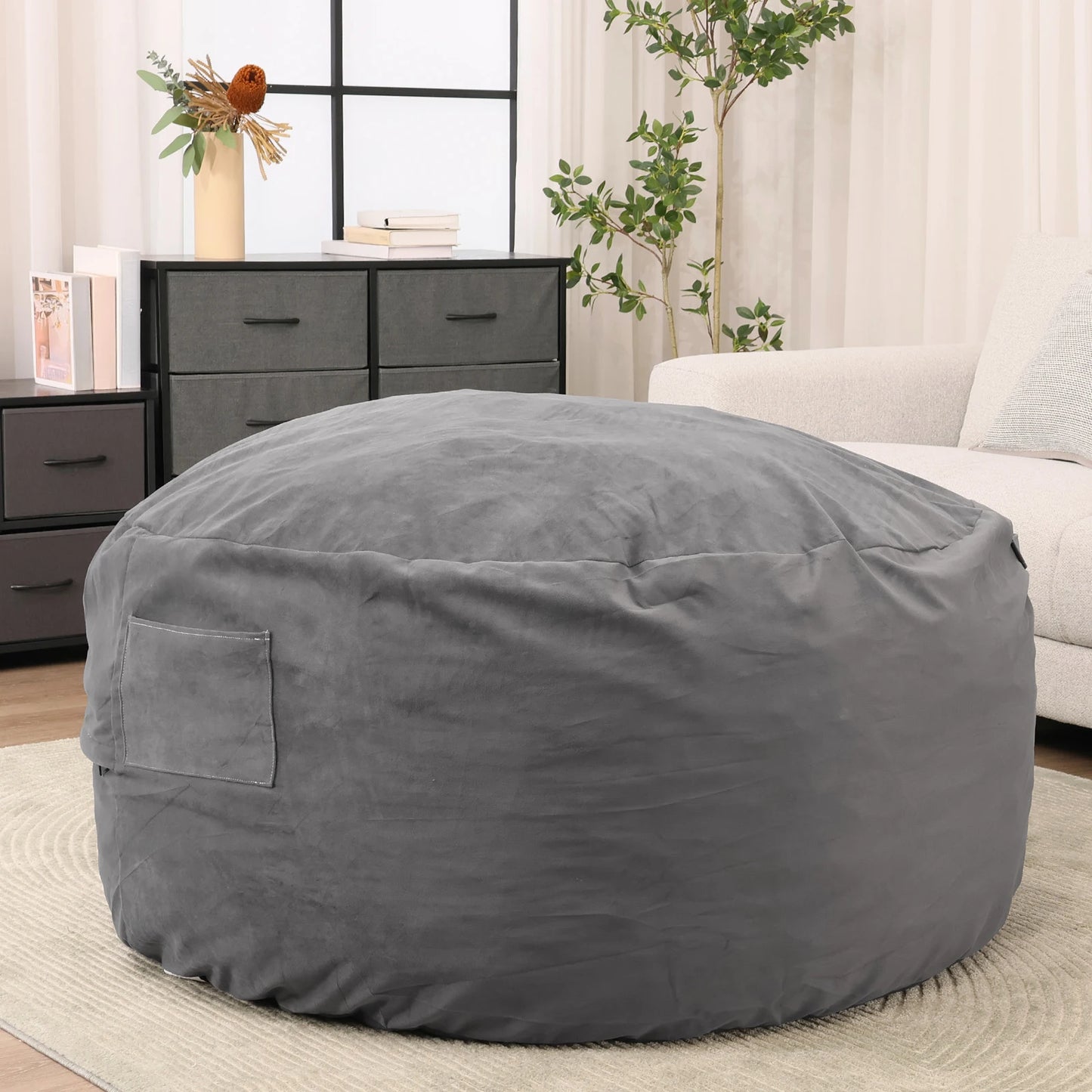 Oversized BeanBagChair For GamingAndReading With Removable Washable Cover Durability Assured