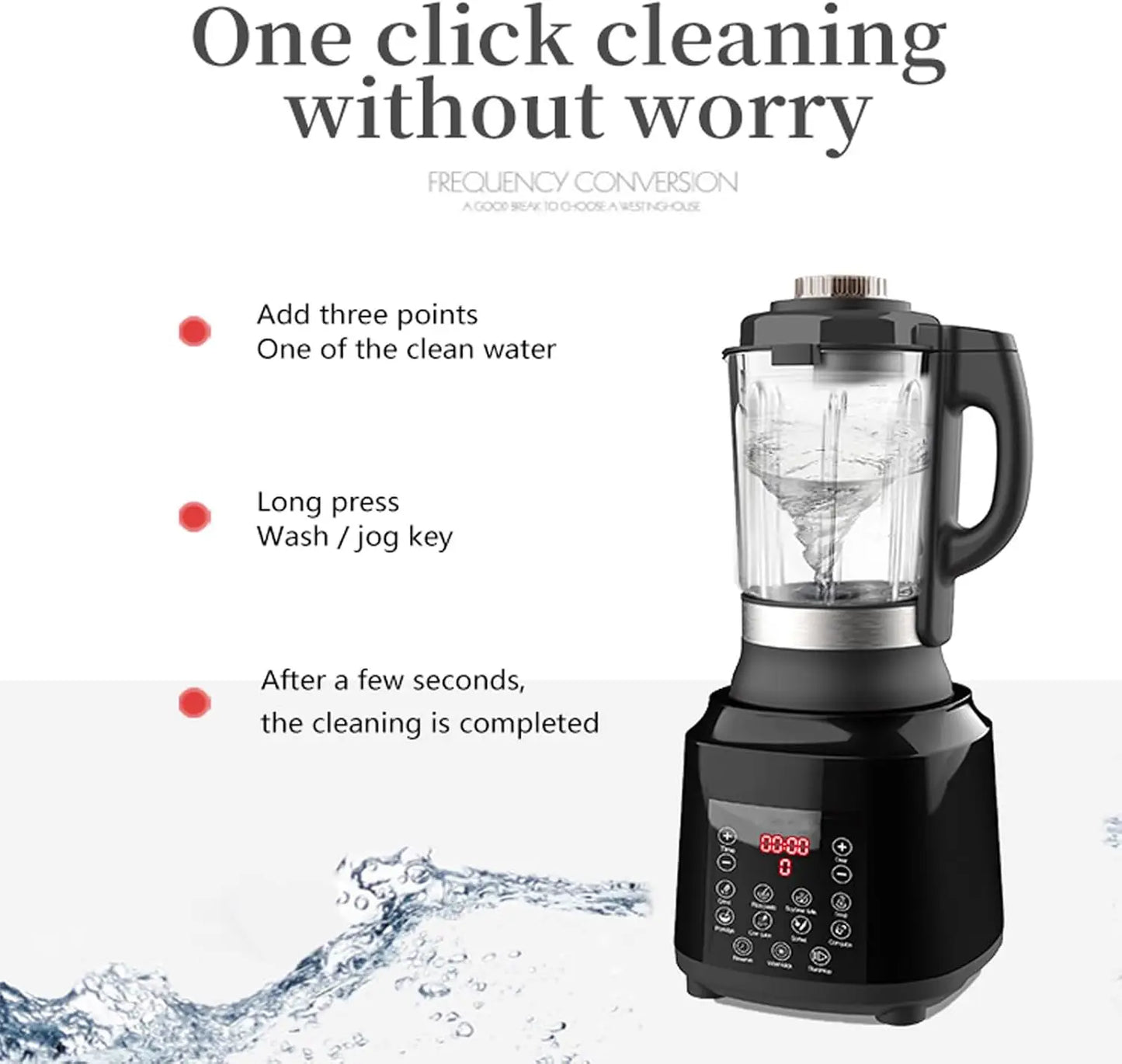 LIEI Countertop Blender and Hot Soup Maker With 9 Programs Self Cleaning
