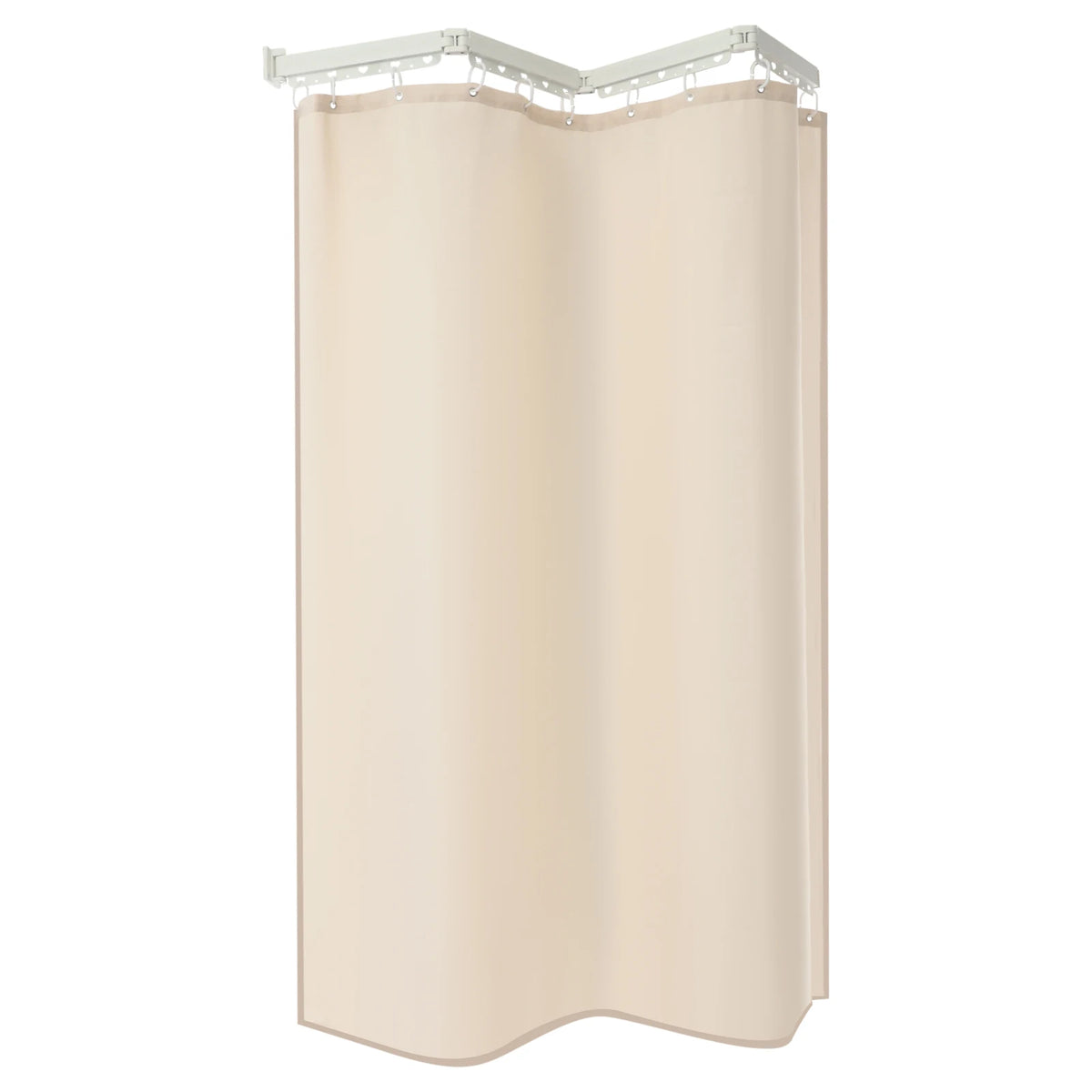 No Drill Folding Shower Curtain Rod, Adjustable Wall Mount Set