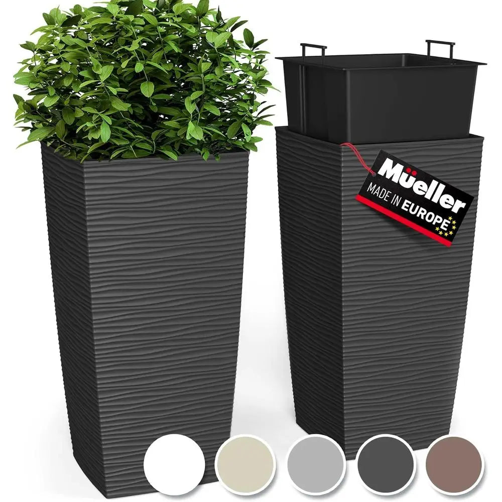 Janska Resin Heavy Duty Planter Indoor Outdoor Weatherproof AllWeatherResistant Durable