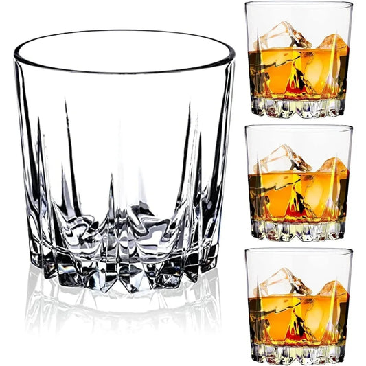 Lead-Free Crystal Whiskey Glasses Set Of 4 For Bourbon Cognac