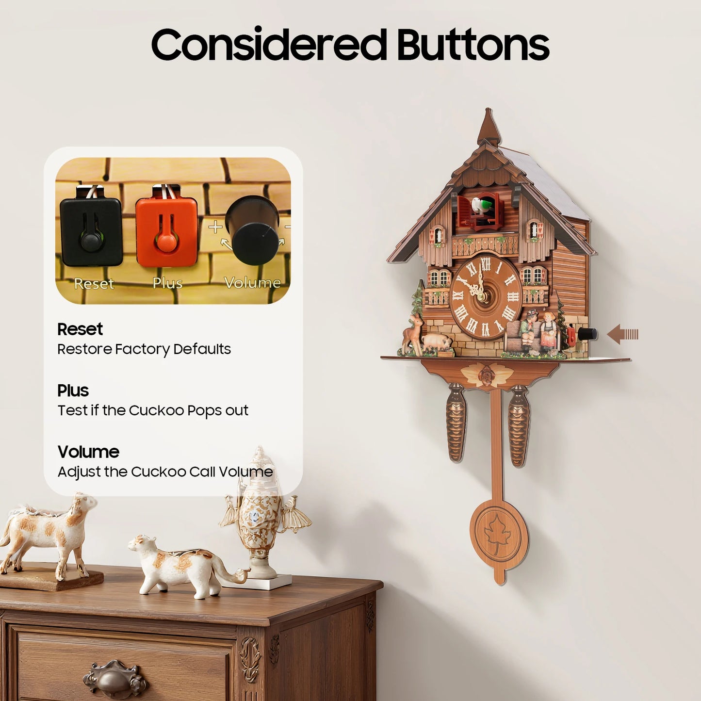 Cuckoo Wall Clock Black Forest Cuckoo Style Cuckoo Wall Clock With Complex Craft Lifelike Design For Living Room Bedroom