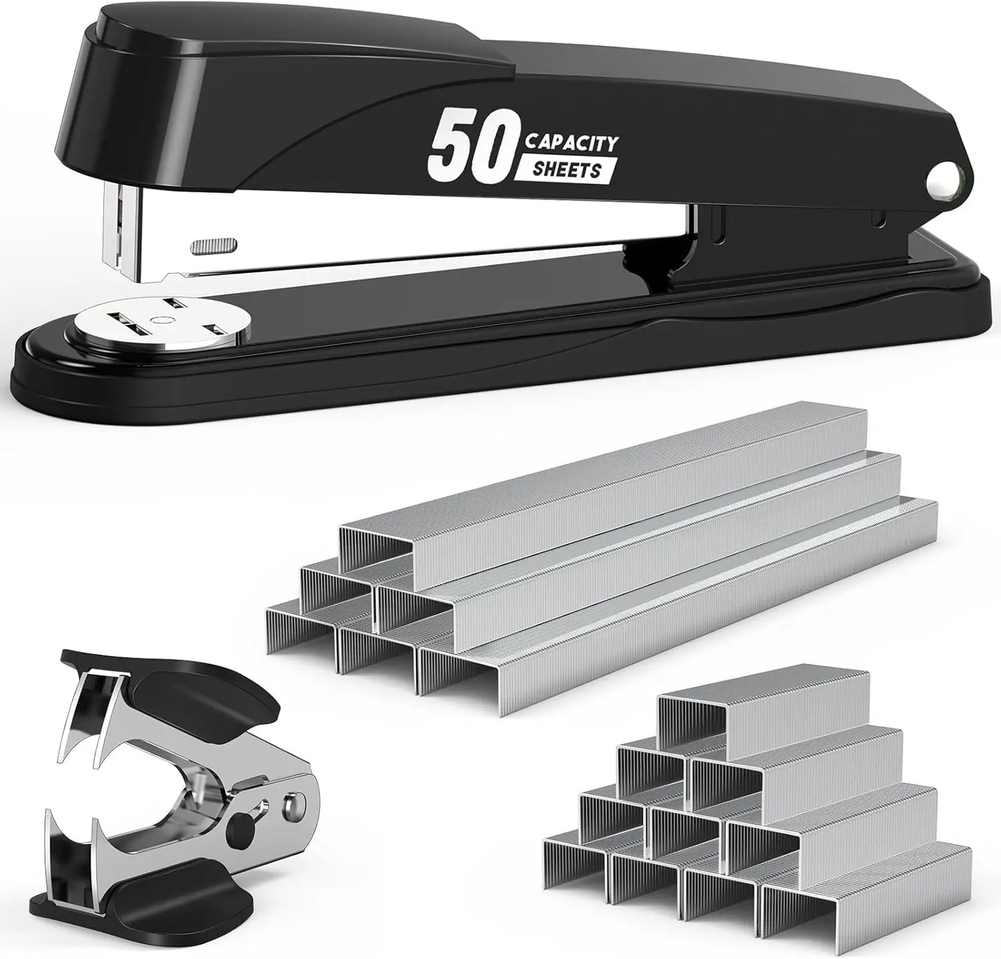 Heavy Duty Metal Stapler With 50 Sheet Capacity And Remover