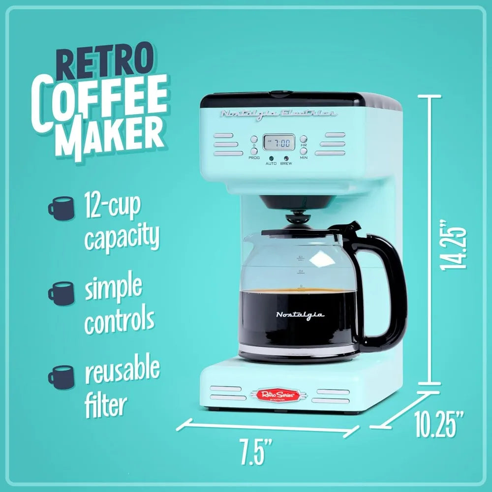 Nostalgia Programmable Coffee Maker With LED Display
