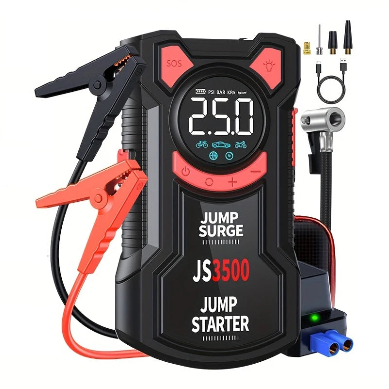 Paivioroku 5-in-1 Jump Starter With Digital Air Pump And 3000A Peak Current