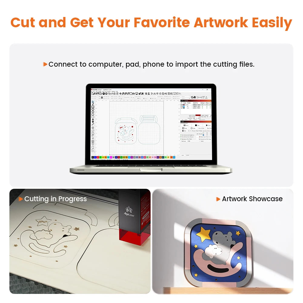 AlgoLaser DIY Kit Mini 5W Laser Cutter For Personalized Gifts