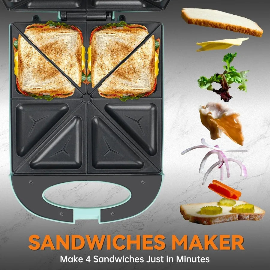 MDNG Bakers Friend Panini Grill Press Electric Breakfast Sandwich Maker With Indicator Light