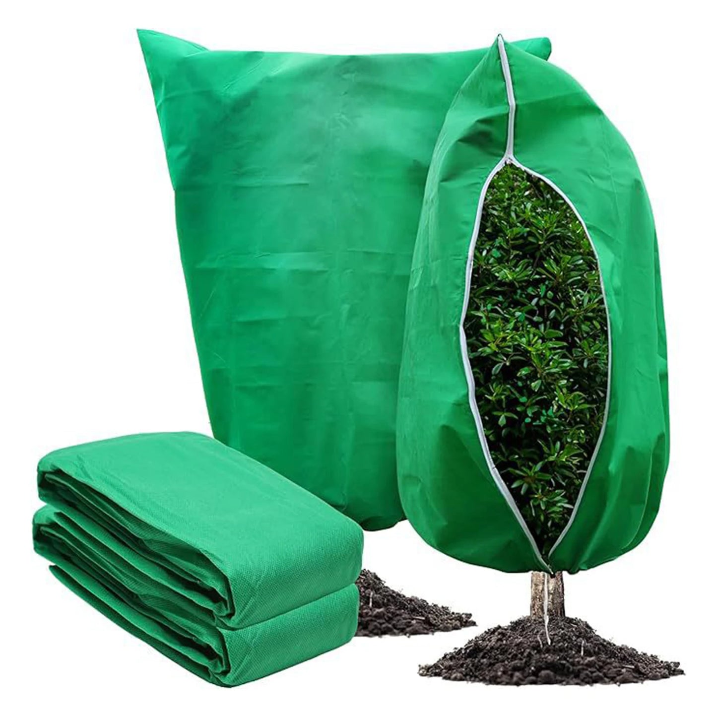 MOJOYCE Tree Covers With Drawstring Frost Blanket For Outdoor Garden Plants And Shrubs