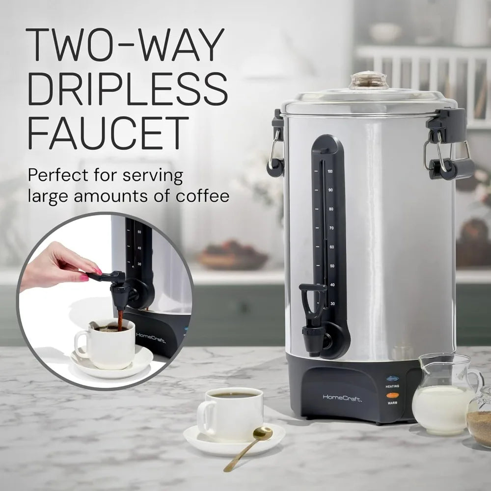 Homecraft Coffee Urn And Hot Beverage Dispenser With Dripless Faucet