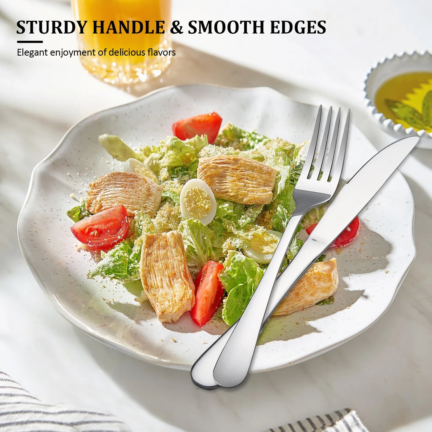 HANSMART Premium Stainless Steel Flatware Set For Everyday Dining ExcellenceInCraftsmanship