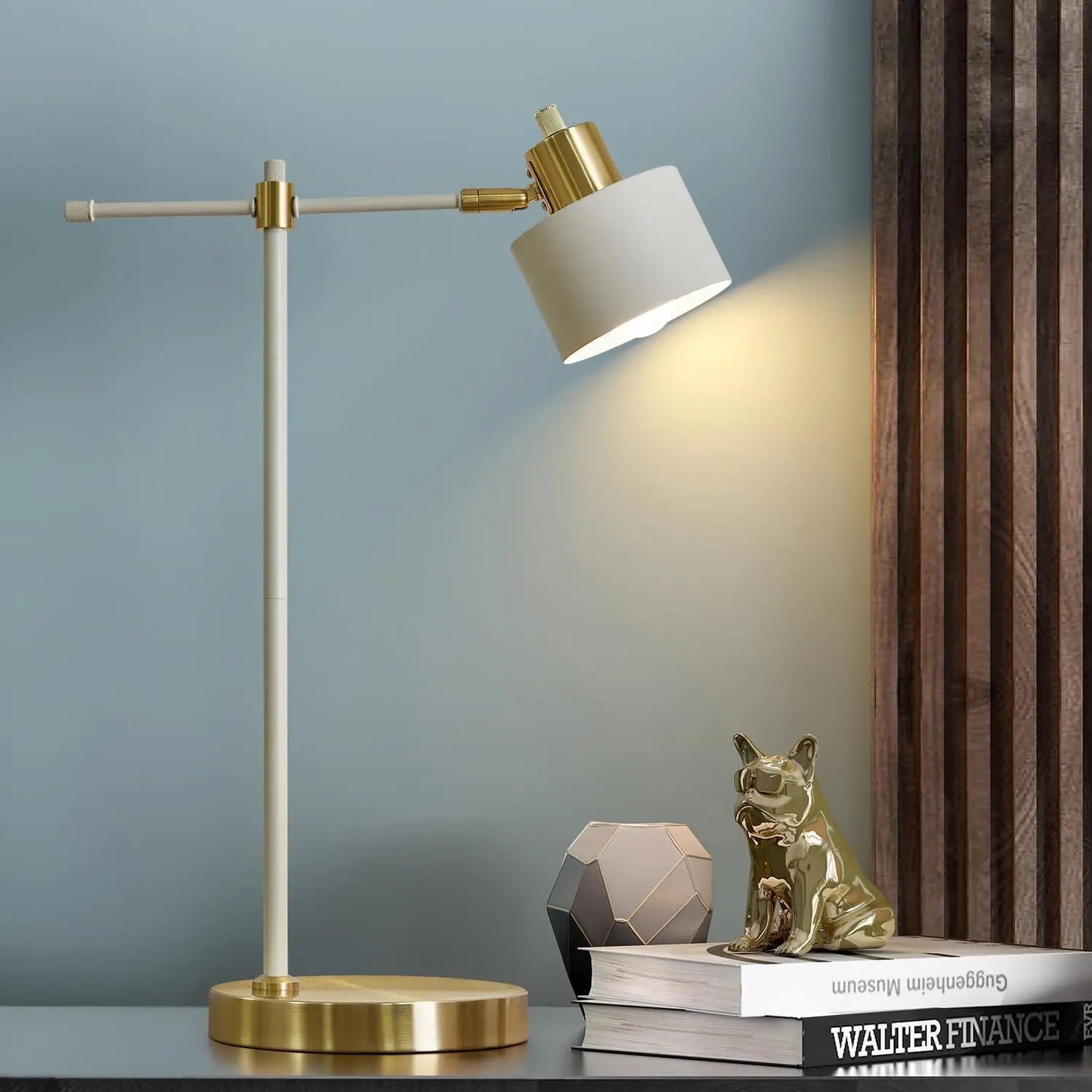 Industrial LED Desk Lamp With Adjustable Arm Bulbs Included Rotates 270 Degrees Tilts 45 Degrees