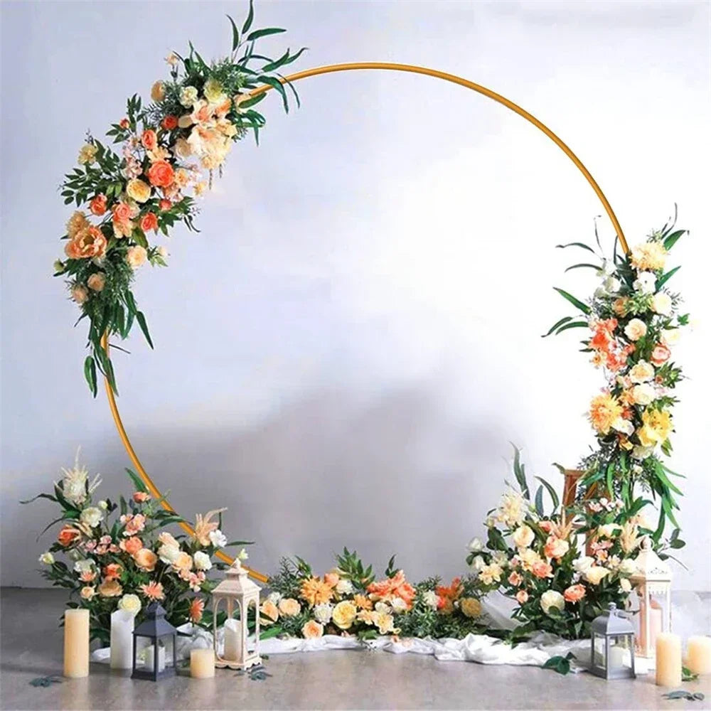NONECN Circular Arch Balloon Stand for Garden Weddings Customizable 78.7 Inch Tall Backdrop for Photos
