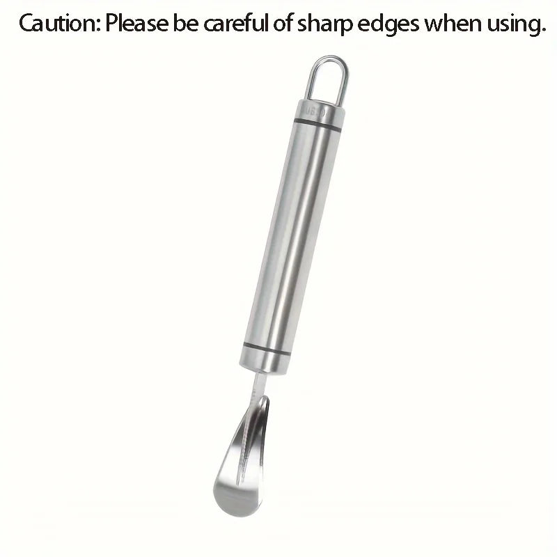 Stainless Steel Citrus Peeler with Handle for Kitchen Zester and Pro Grade Restaurant Gadget