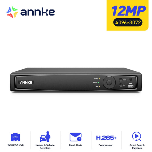Annke 8 Channel PoE NVR H265 4K IP Surveillance Recorder With Flexible Storage And Smart Detection