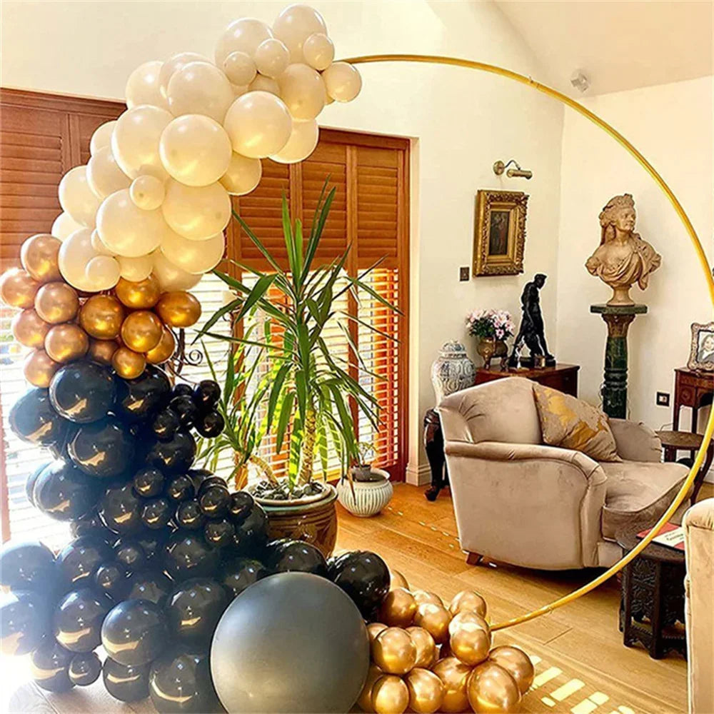 NONECN Circular Arch Balloon Stand for Garden Weddings Customizable 78.7 Inch Tall Backdrop for Photos